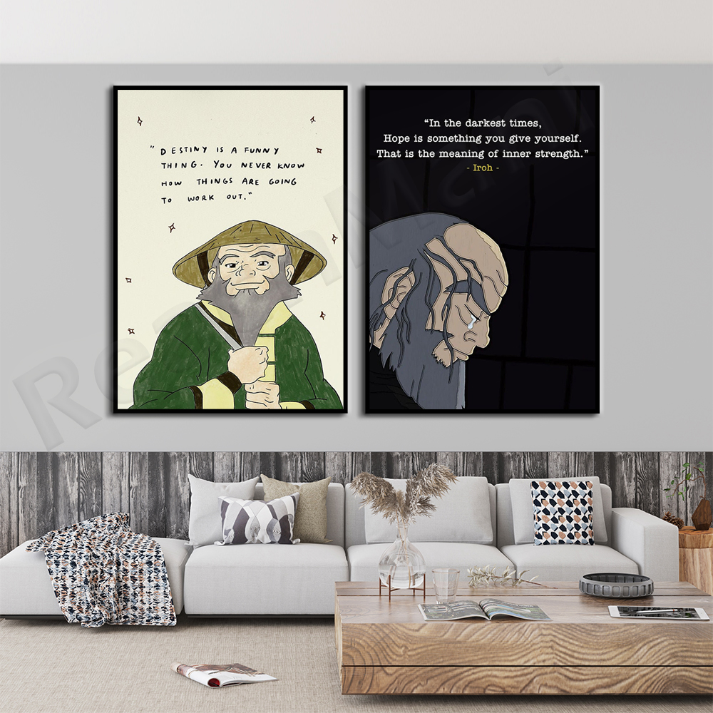Home Decor Quotes On Wall - Iroh quotes art painting posters and