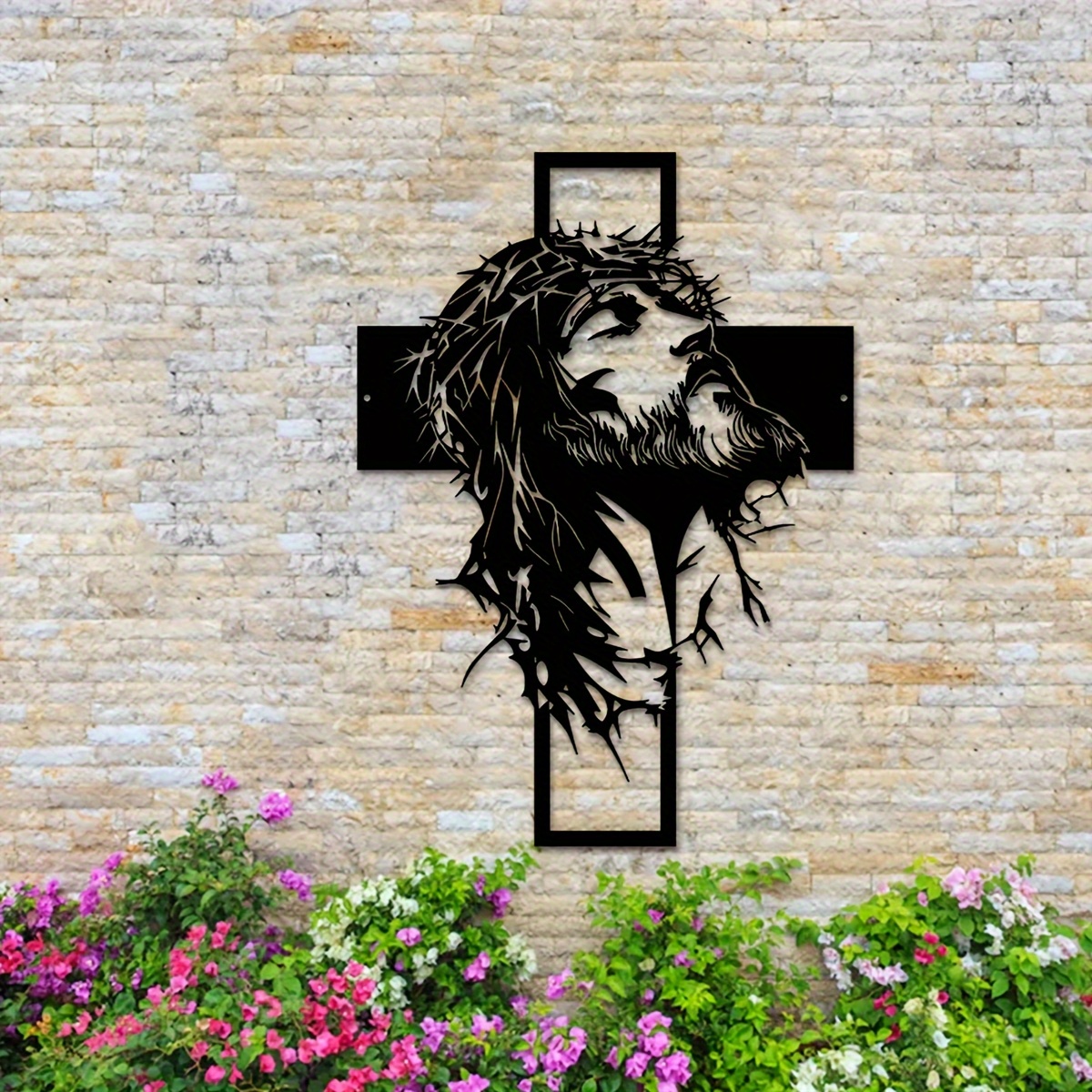 Home Decor Jesus - Elegant Black Metal Jesus & Cross