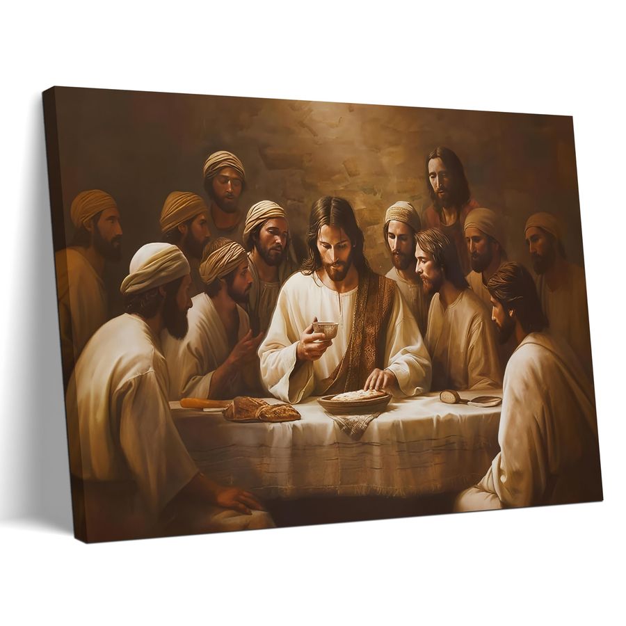 Home Decor Jesus - Jesus Canvas Wall Art, Last Supper