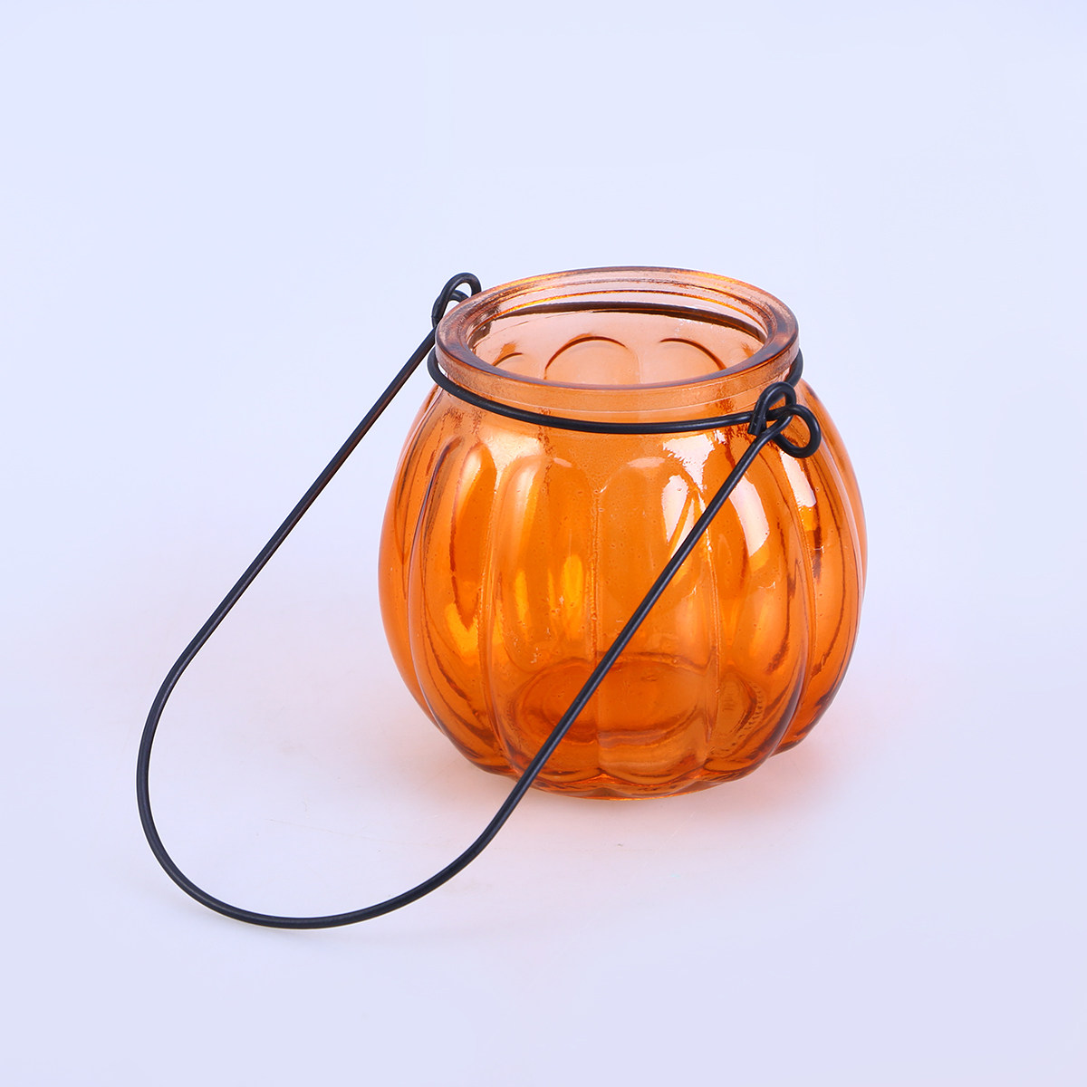 Home Decor Orange - Vintage Pumpkin Glass Tealight Holder Classic