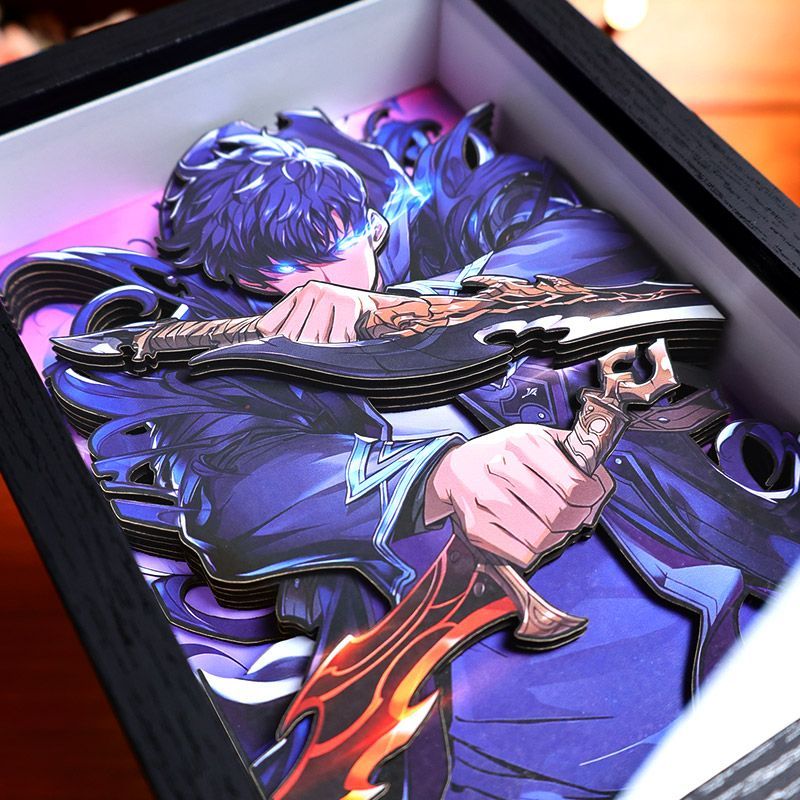 Home Decor Niche - Solo Leveling Anime Figure 3D Portrait