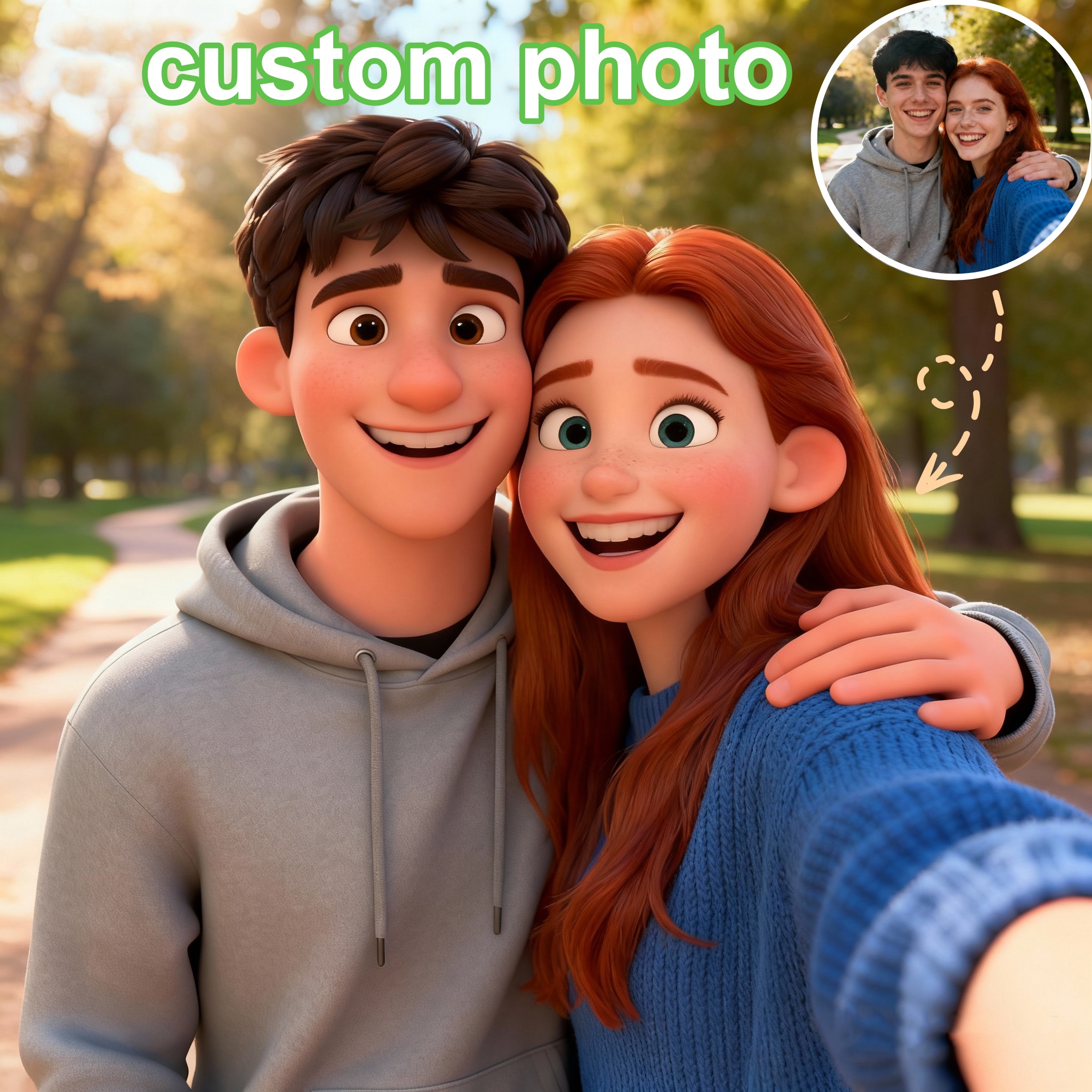 Home Decor Foto - Custom Cartoon-Style Character and Animal Portrait