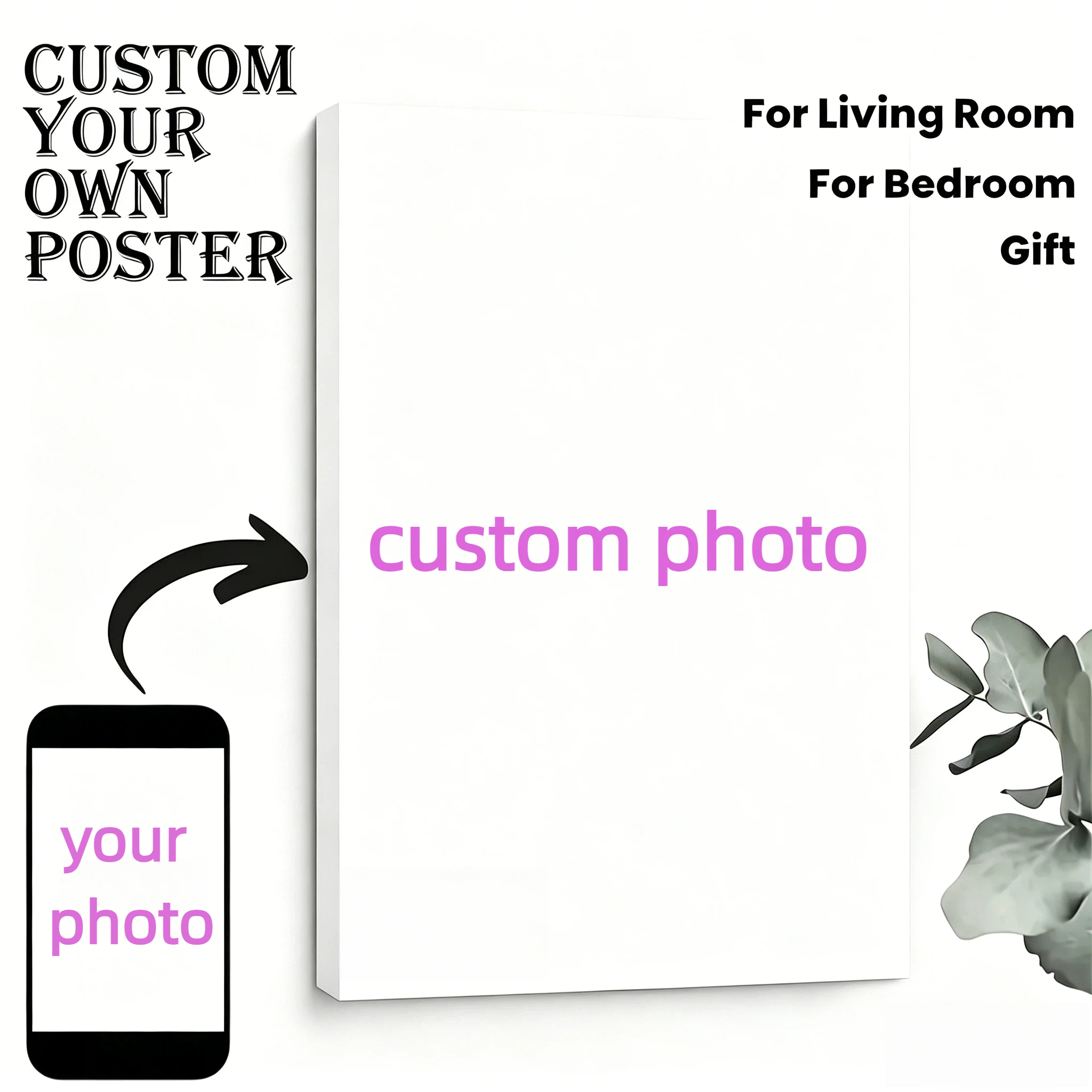 Home Decor Foto - Custom Personal Photo Canvas Wall Art,
