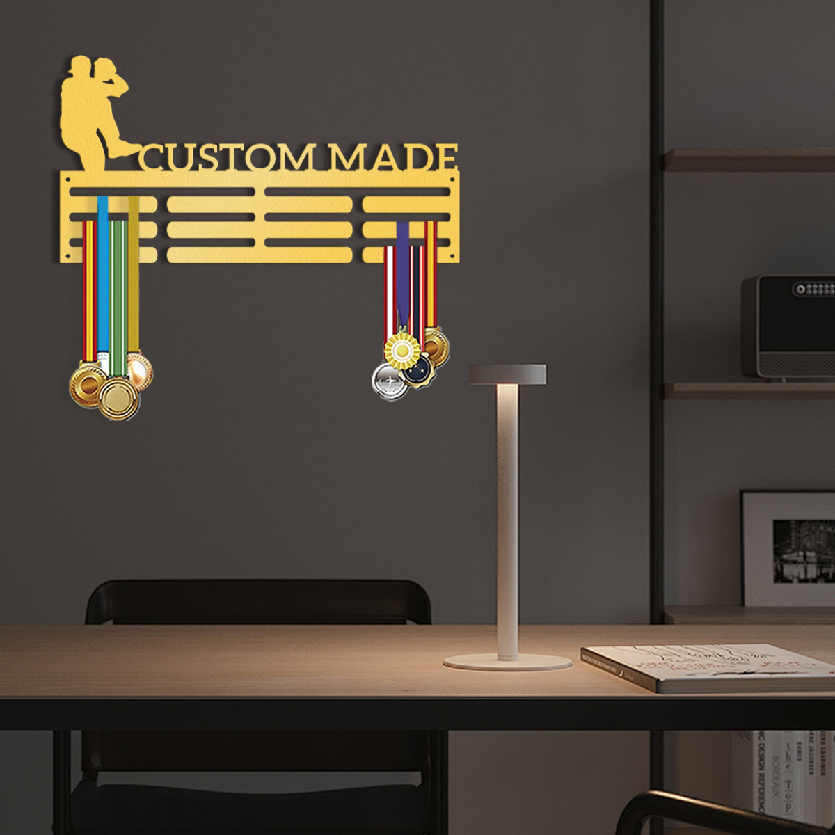 Home Decor Wall Art - 1pc Fun Customized medal holder Wall