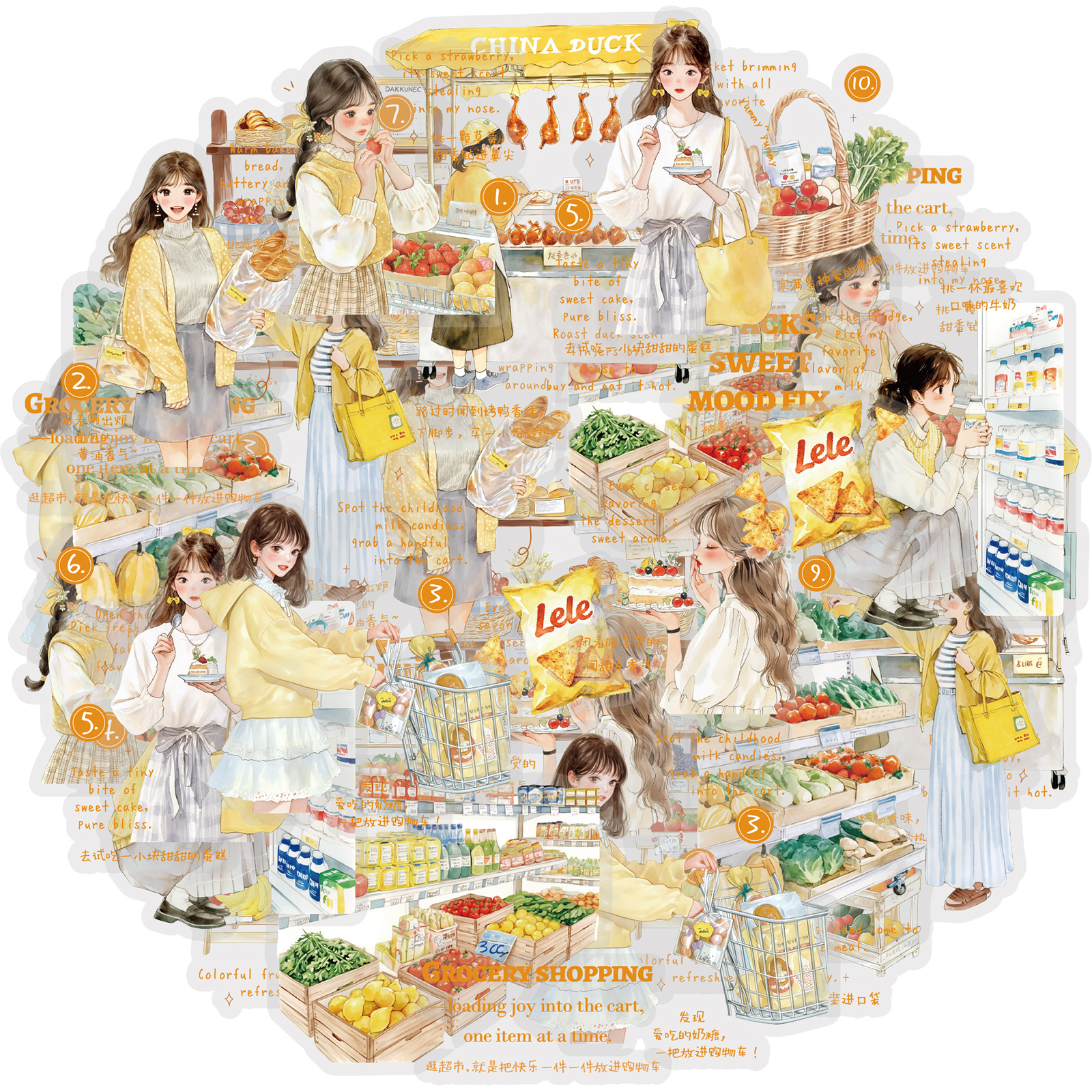Home Decor Korea - Etori Life 15Pcs Healing Series Daily