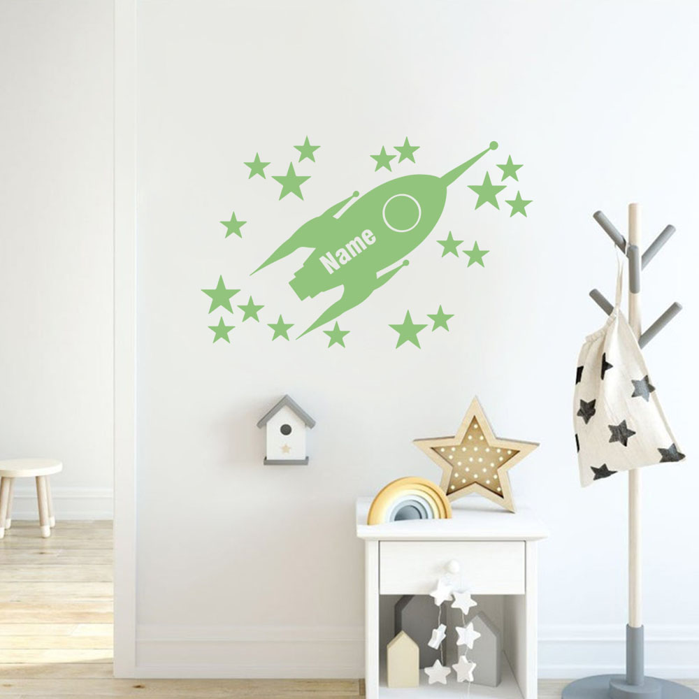 Home Decor Wall Art - 1pc Cartoon Rockets and stars luminous