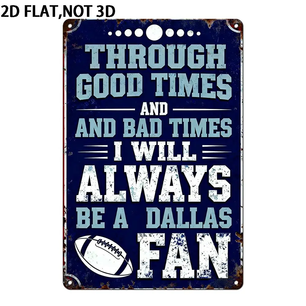 Home Decor Dallas - 2D Flat Metal Tin Sign Dallas