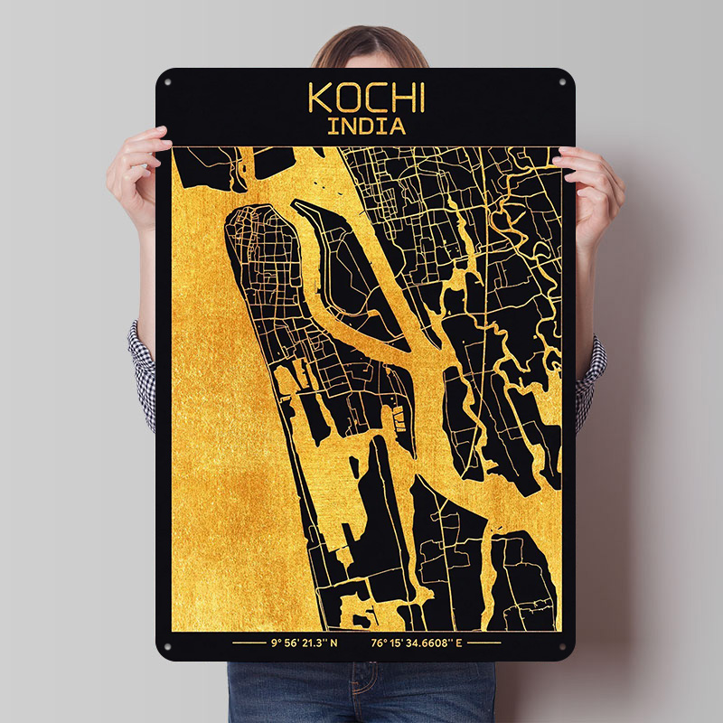 Home Decor Kochi - Kochi Kerala India Printed Poster Retro