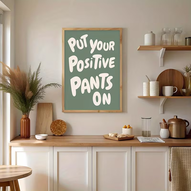 Modern Green Put Your Positive - Home Decor Quotes On Wall のレビューと価格