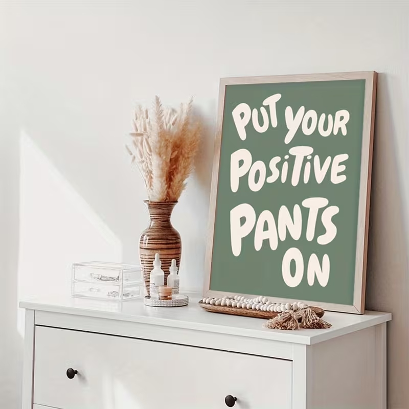 Modern Green Put Your Positive - Home Decor Quotes On Wall のレビューと価格