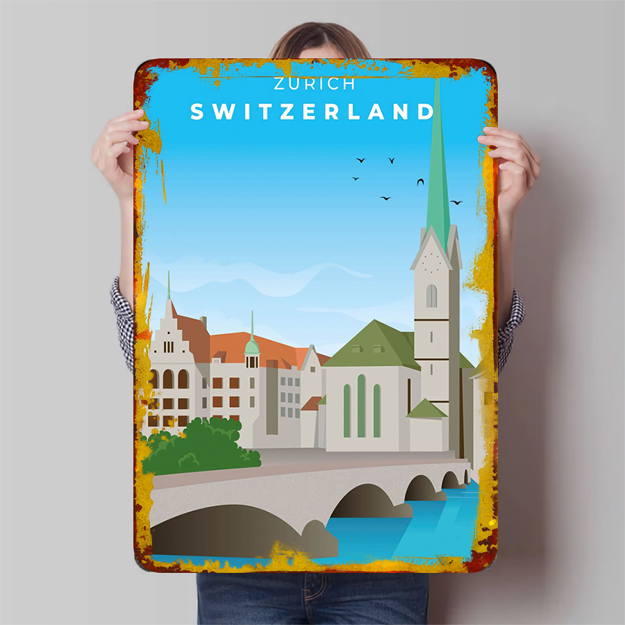 Zurich Switzerland Cityscape M - Home Decor Zurich のレビューと価格