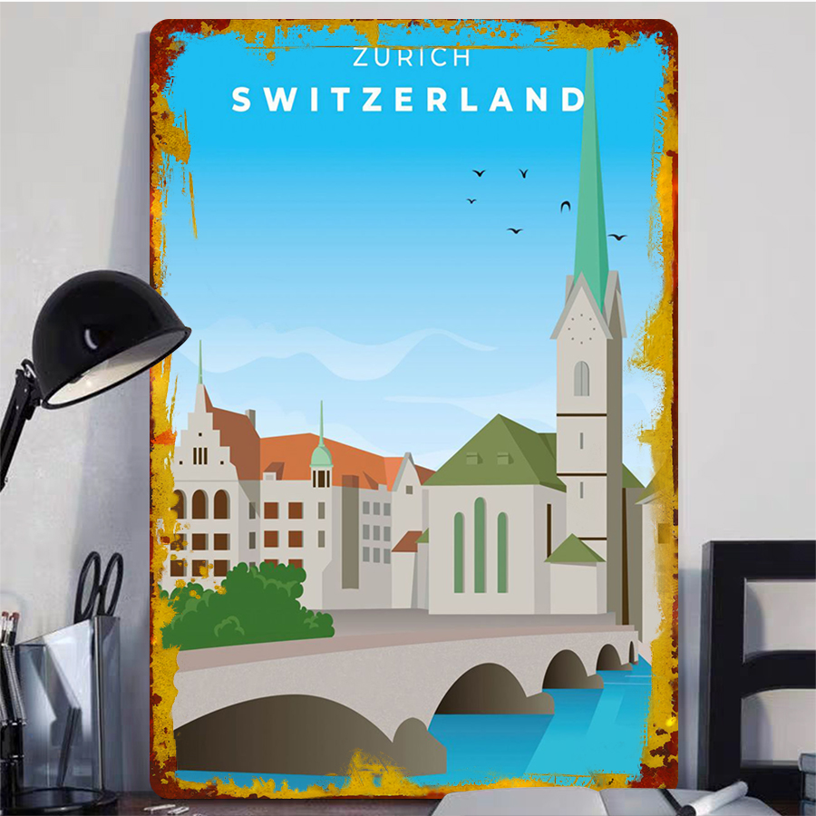 Zurich Switzerland Cityscape M - Home Decor Zurich のレビューと価格
