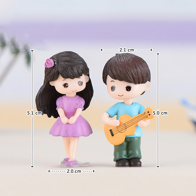 Guitar Couple Lover Miniature  - Home Decor Korea のレビューと価格