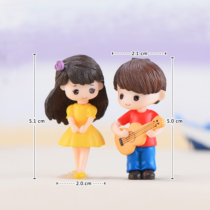 Guitar Couple Lover Miniature  - Home Decor Korea のレビューと価格