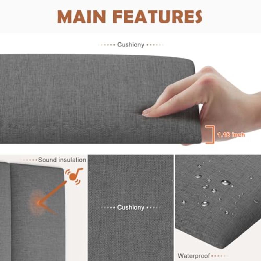 Upholstered Wall Mounted Headb - X Home Decor のレビューと価格
