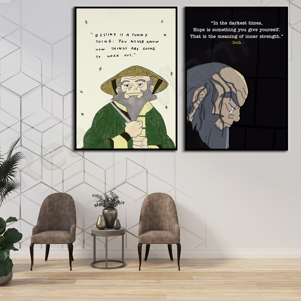 Iroh quotes art painting poste - Home Decor Quotes On Wall のレビューと価格