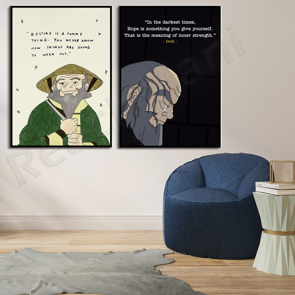 Iroh quotes art painting poste - Home Decor Quotes On Wall のレビューと価格