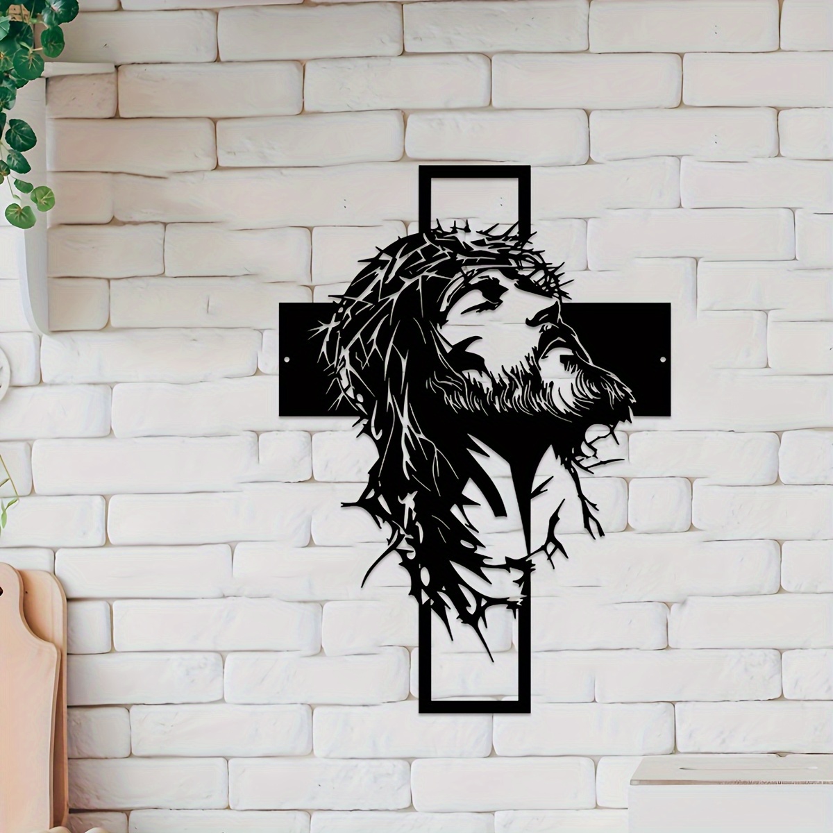 Elegant Black Metal Jesus & Cr - Home Decor Jesus のレビューと価格
