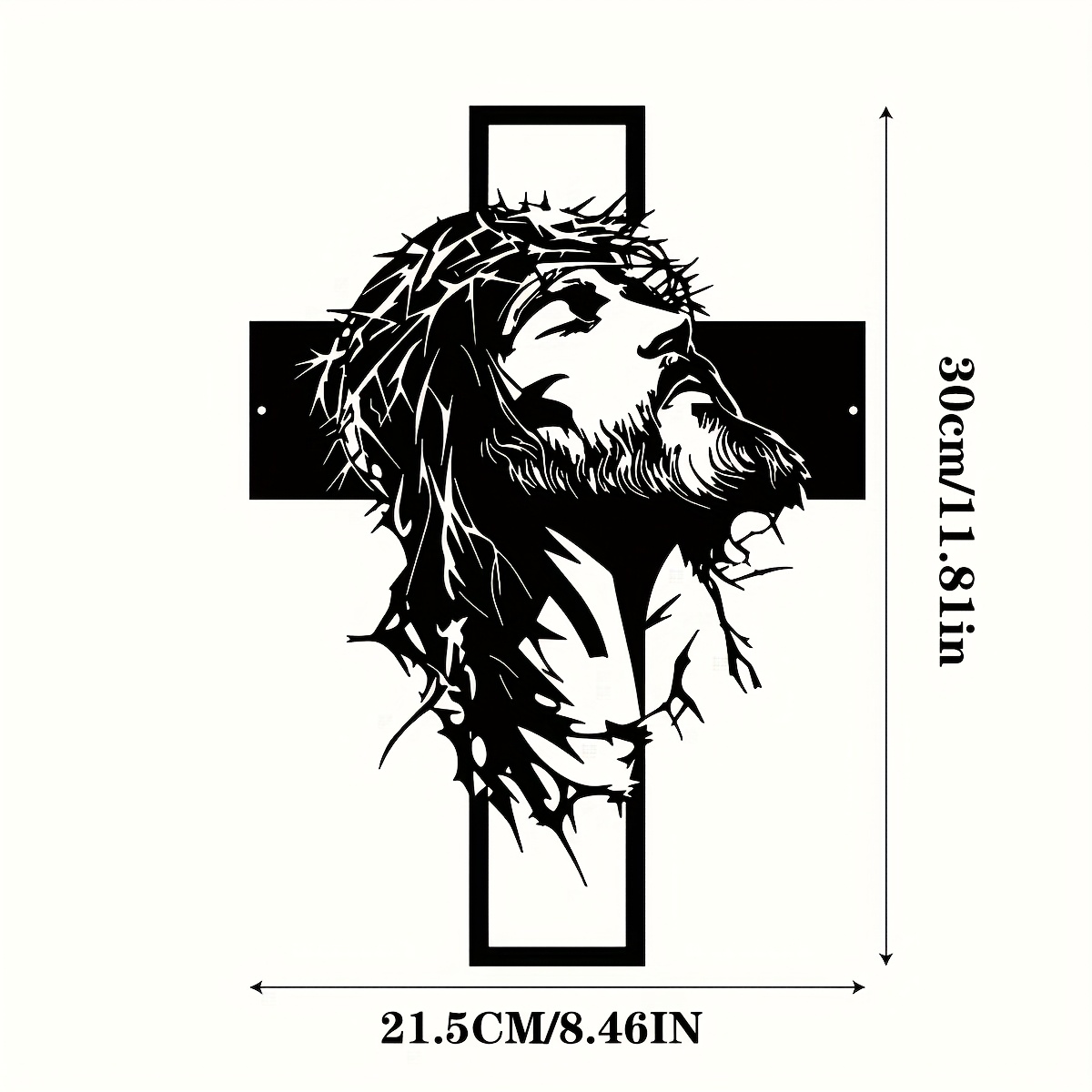Elegant Black Metal Jesus & Cr - Home Decor Jesus のレビューと価格