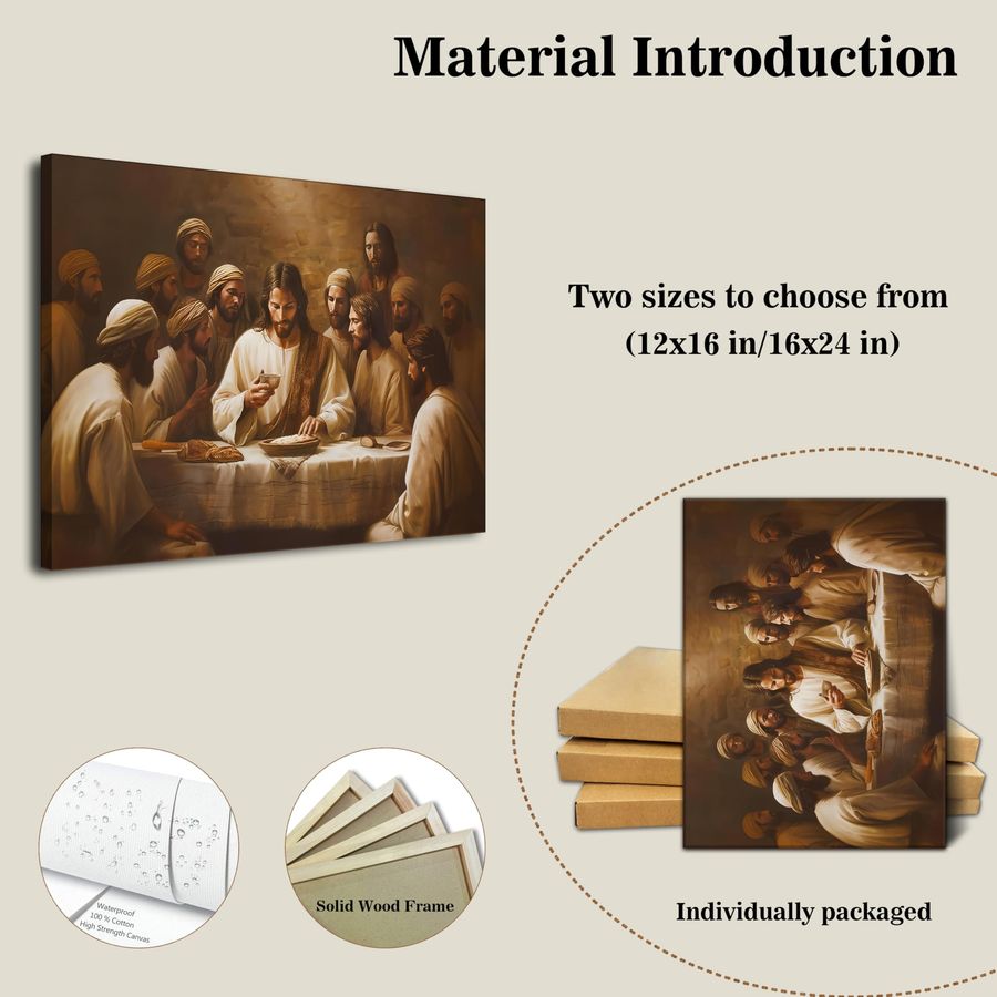 Jesus Canvas Wall Art, Last Su - Home Decor Jesus のレビューと価格