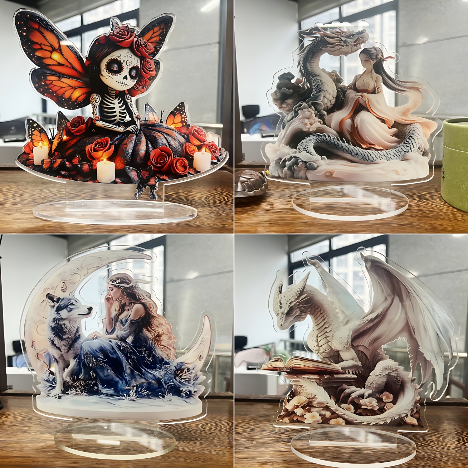Two Tigers Statue,2D Flat Anim - Home Decor Quirky のレビューと価格