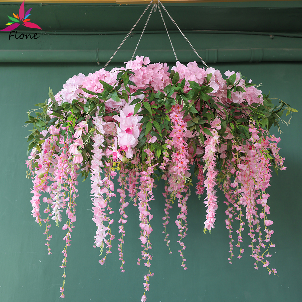Ceiling Circle Flower W120cm P - Home Decor Garland のレビューと価格