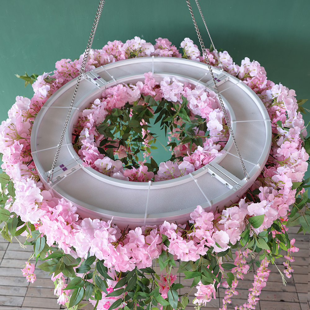 Ceiling Circle Flower W120cm P - Home Decor Garland のレビューと価格