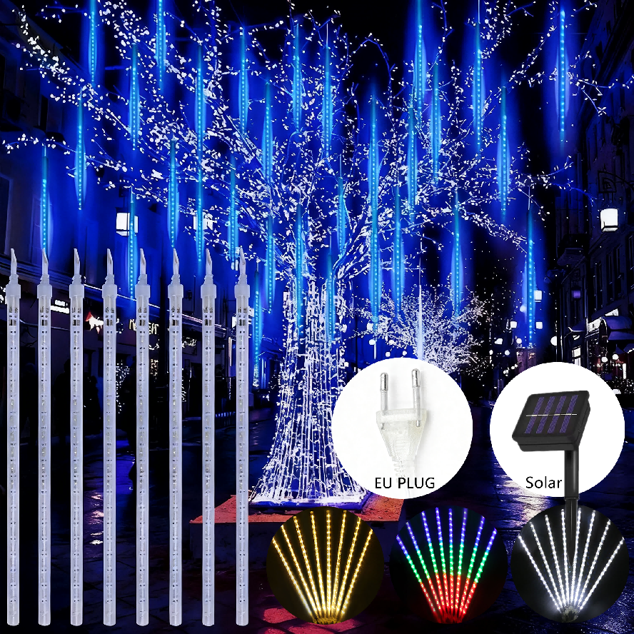 8 Tubes Solar/EU LED Meteor Sh - Home Decor Fallout 4 のレビューと価格