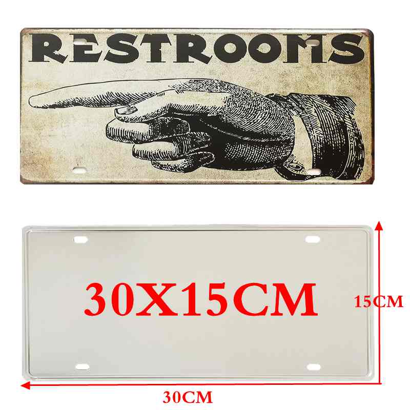 【YZFQ 】30X15CM  Metal Signs  Z - Home Decor Zurich のレビューと価格