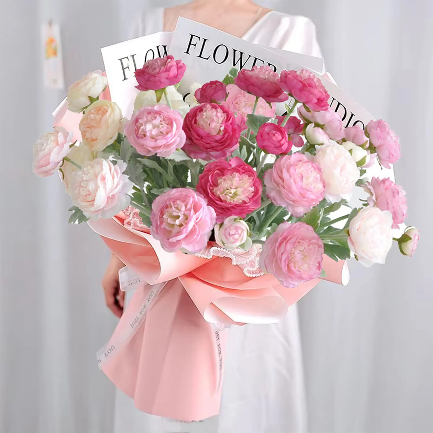 Peony Bouquet — 20 Stems (≈60  - Home Decor Garland のレビューと価格