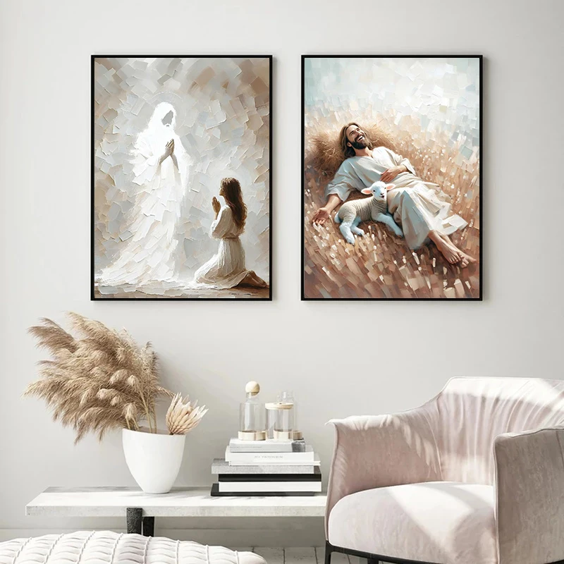 1pc frameless,Walking on Water - Home Decor Jesus のレビューと価格