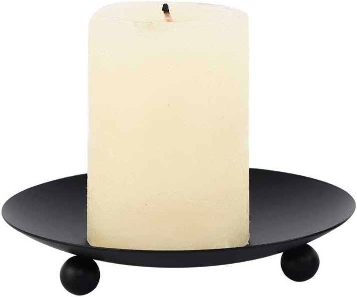 Set of 2 Black Iron Candle Pla - X Home Decor のレビューと価格