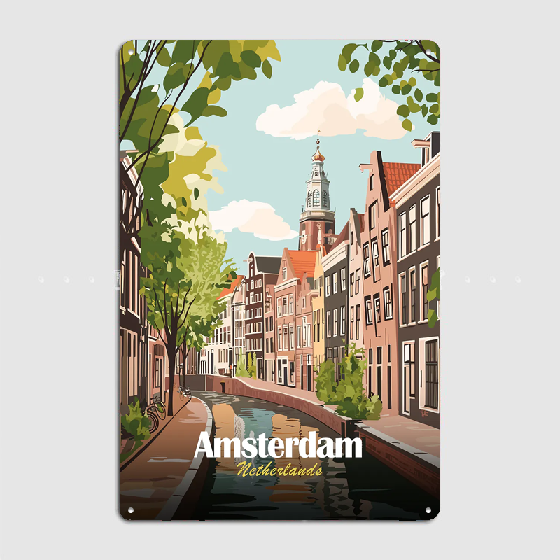 Amsterdam Netherlands Canal Tr - Home Decor Netherlands のレビューと価格
