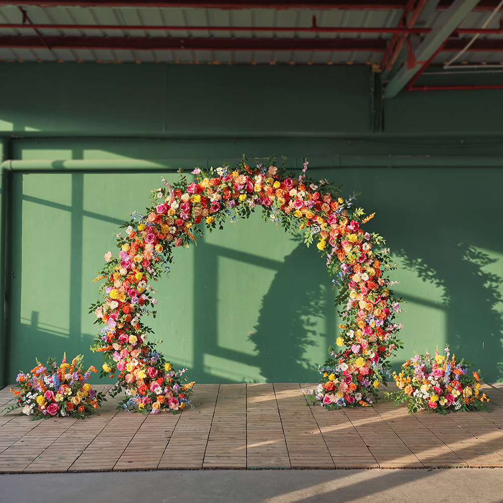 Orange Circle Artificial Flowe - Home Decor Garland のレビューと価格