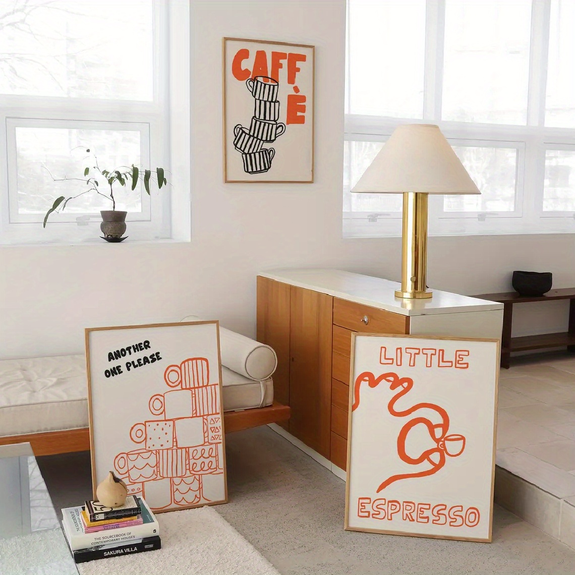 1/3pcs Italian Coffee Canvas P - Home Decor Orange のレビューと価格