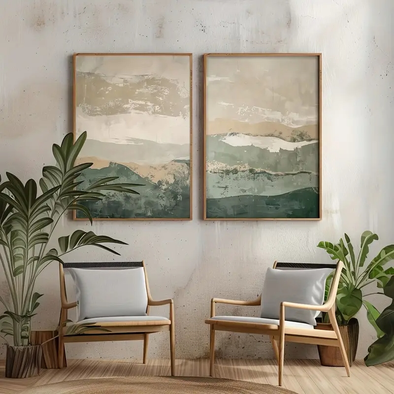 2pcs/set Wabi Sabi Abstract Ge - Home Decor Korea のレビューと価格