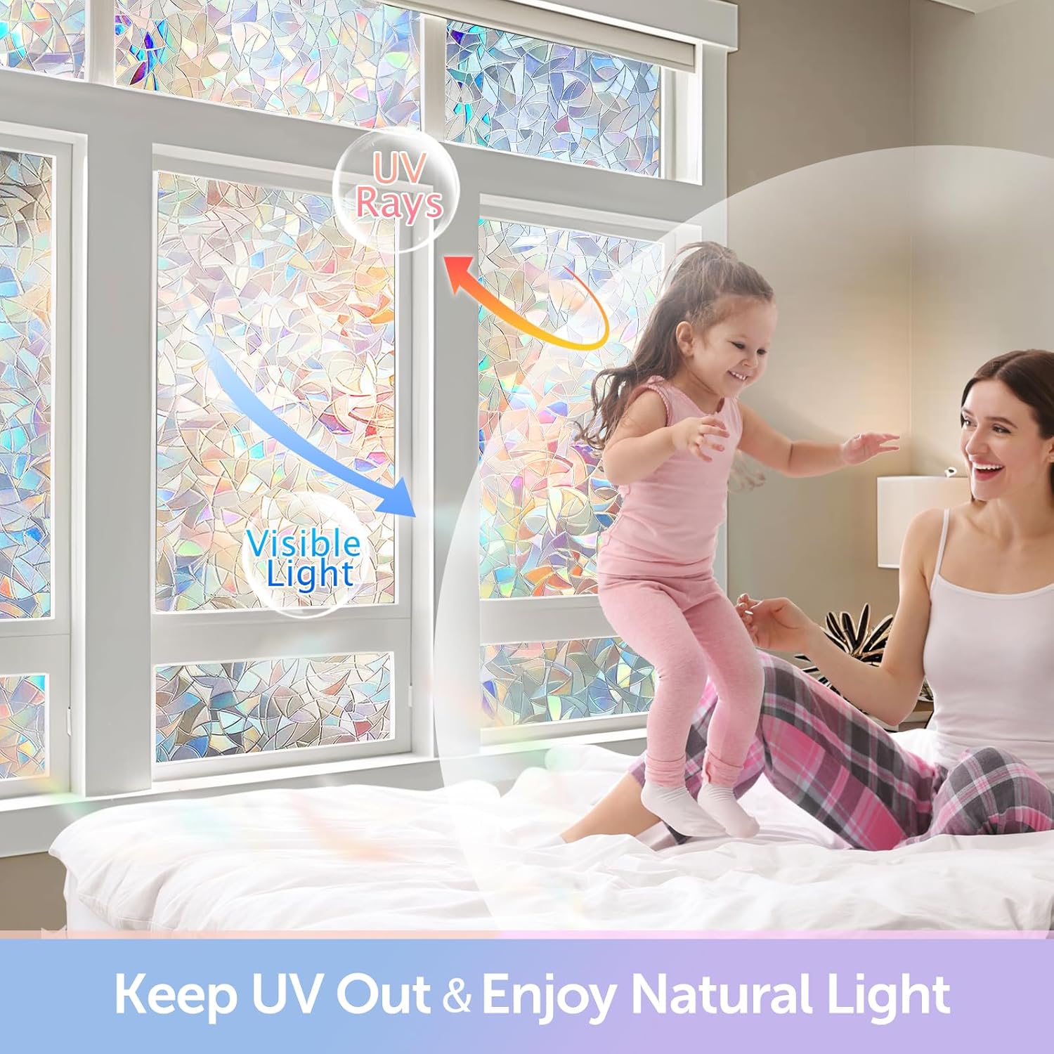 Rainbow Window Privacy Film No - X Home Decor のレビューと価格