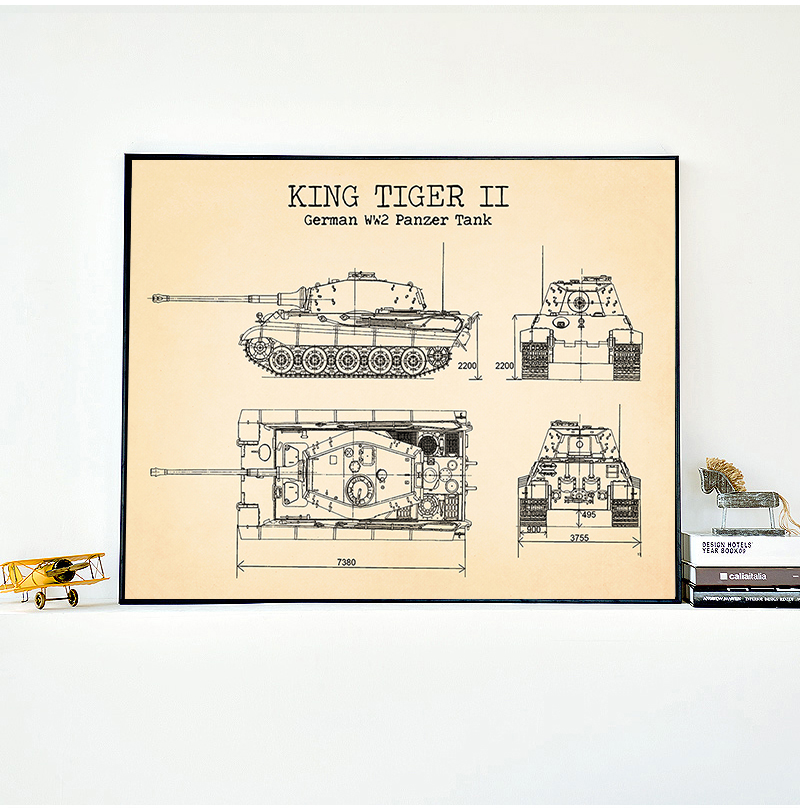 WW2 Tank Patent Vintage Poster - Germany Home Decor のレビューと価格