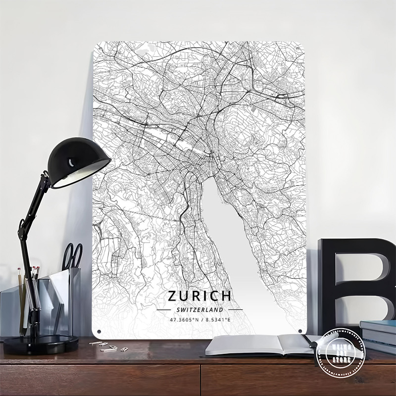 Zurich Switzerland Tin Sign Wa - Home Decor Zurich のレビューと価格