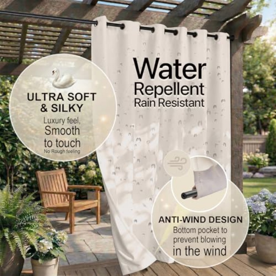 Waterproof Outdoor Curtain W84 - X Home Decor のレビューと価格