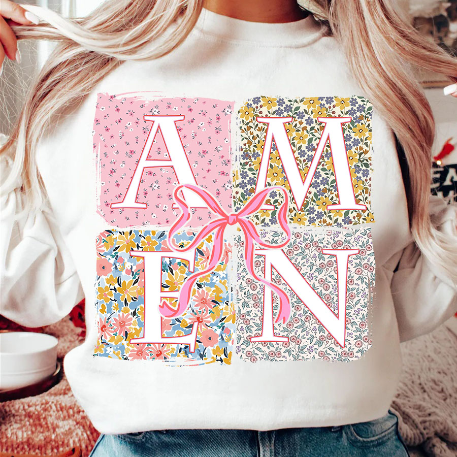 Floral Amen Bible Verses DIY I - Decorative Throw Pillow のレビューと価格