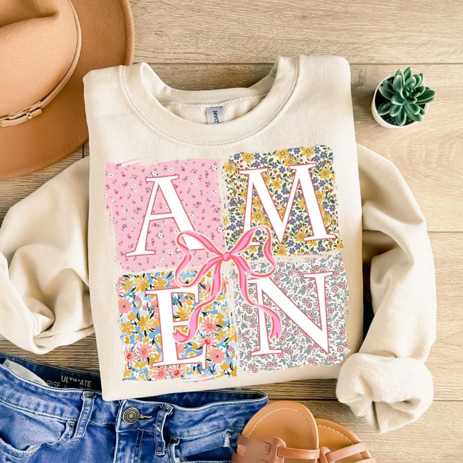 Floral Amen Bible Verses DIY I - Decorative Throw Pillow のレビューと価格