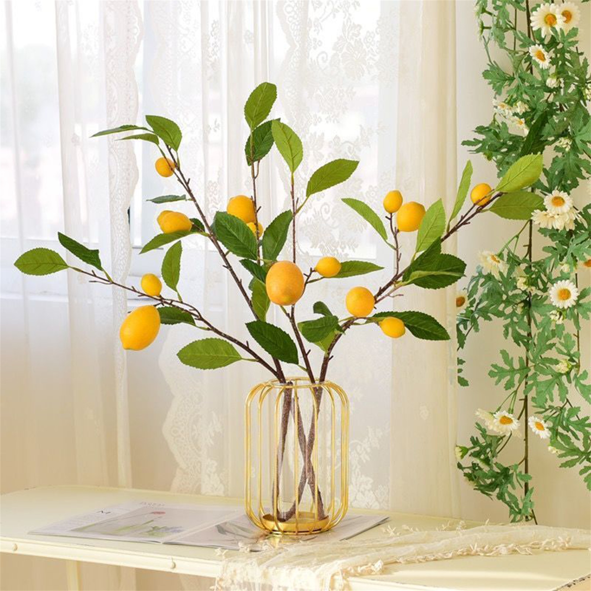 Faux Orange Branches Artificia - Home Decor Orange のレビューと価格