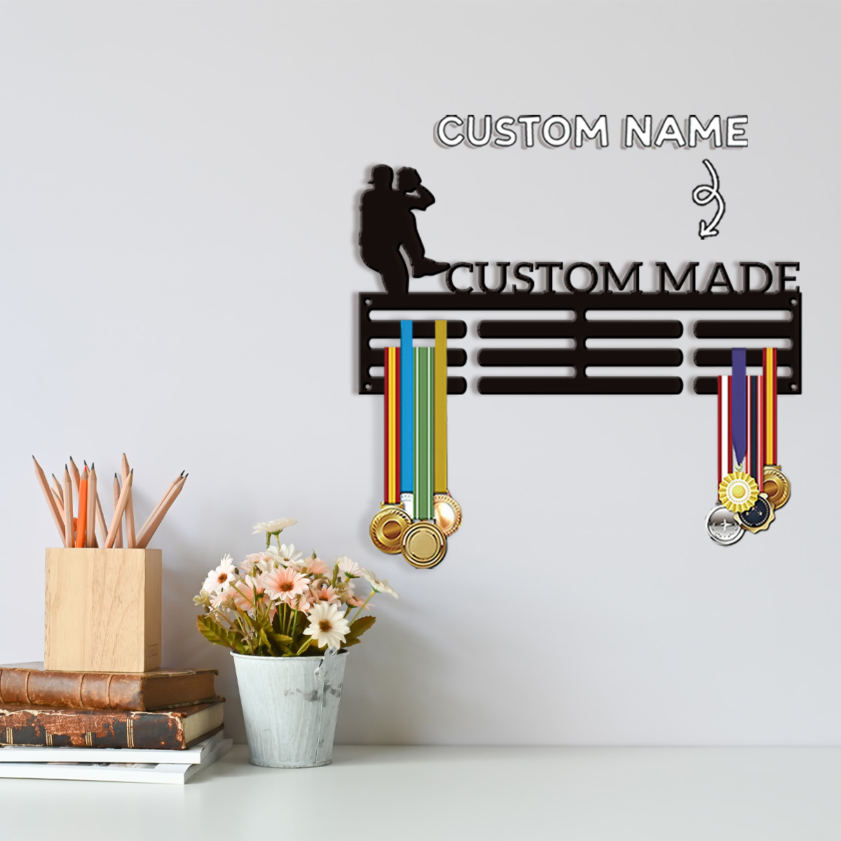 1pc Fun Customized medal holde - Home Decor Wall Art のレビューと価格