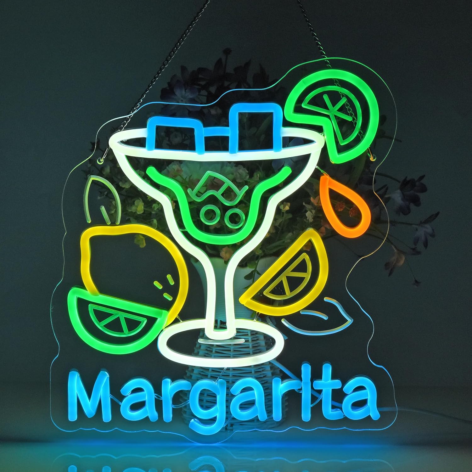 Margarita Neon Sign Wall Art D - Home Decor Wall Art のレビューと価格