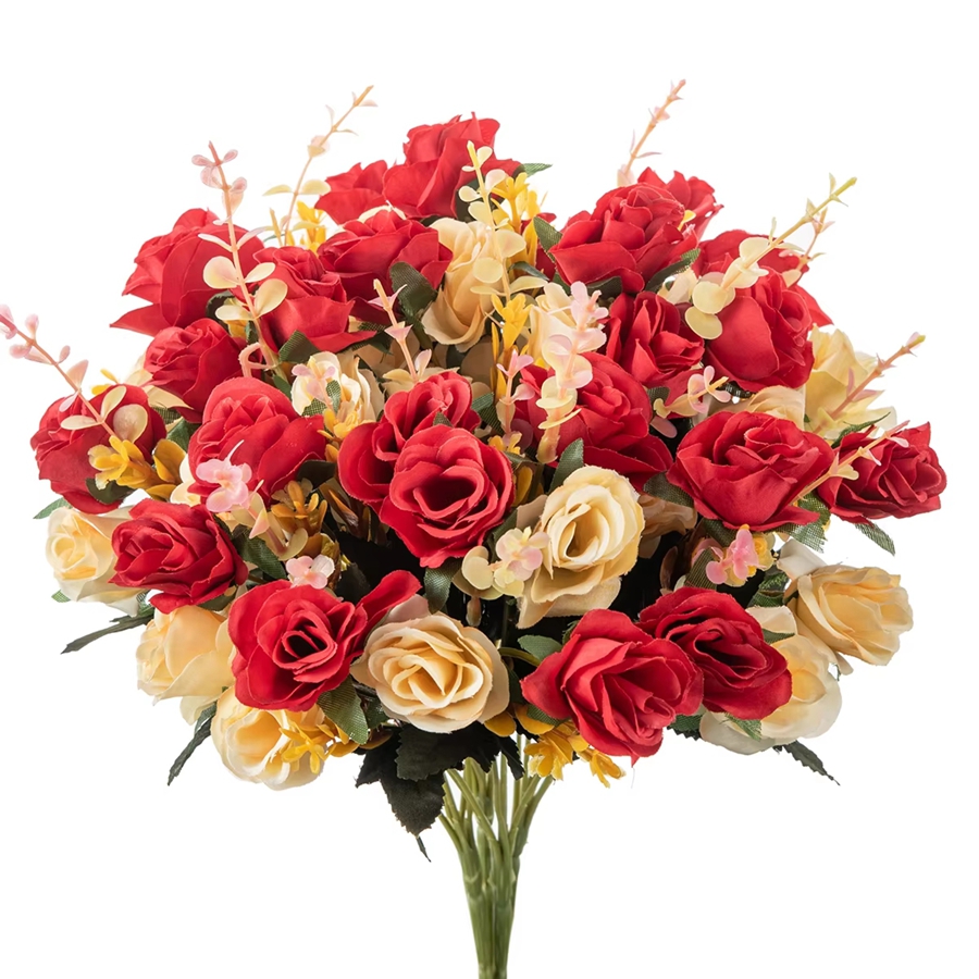 Artificial Flowers Silk Rose W - Home Decor Garland のレビューと価格