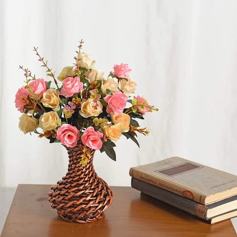 Artificial Flowers Silk Rose W - Home Decor Garland のレビューと価格