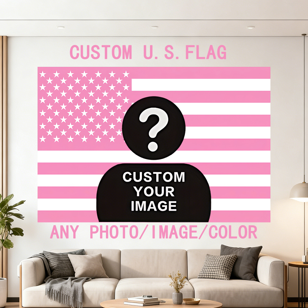 Custom USA PINK Flag Banner Pr - Home Decor Png のレビューと価格