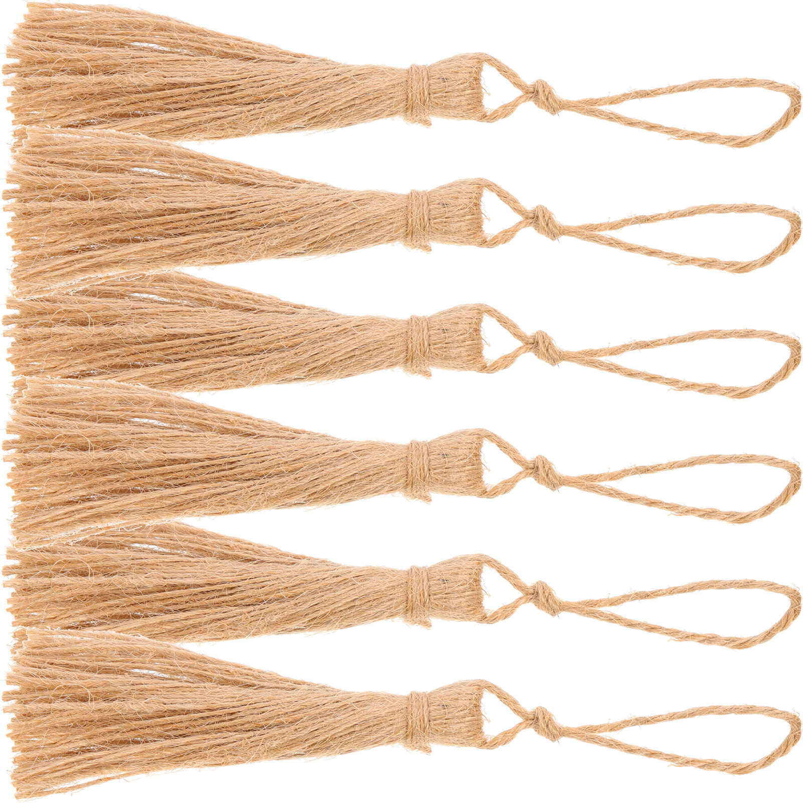 6Pcs Natural Jute Tassel Garla - Home Decor Garland のレビューと価格