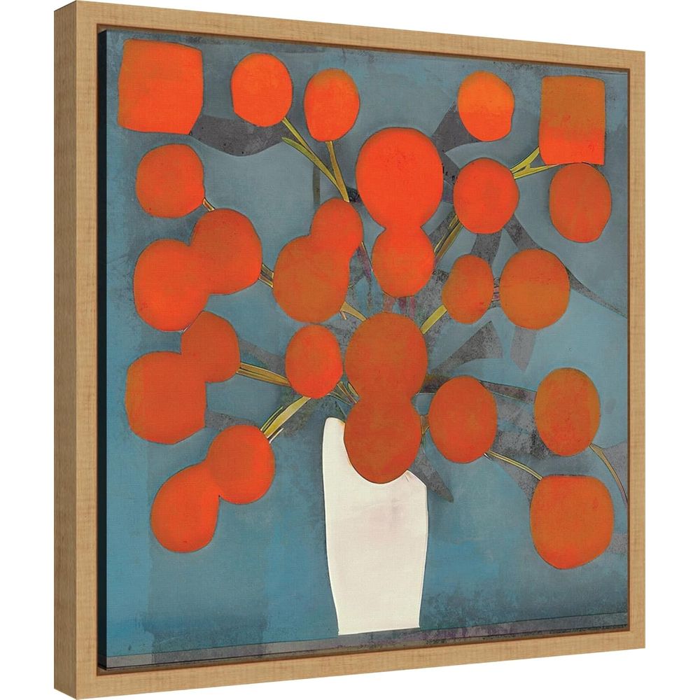 16x16 Abstract Orange Flowers  - Home Decor Orange のレビューと価格